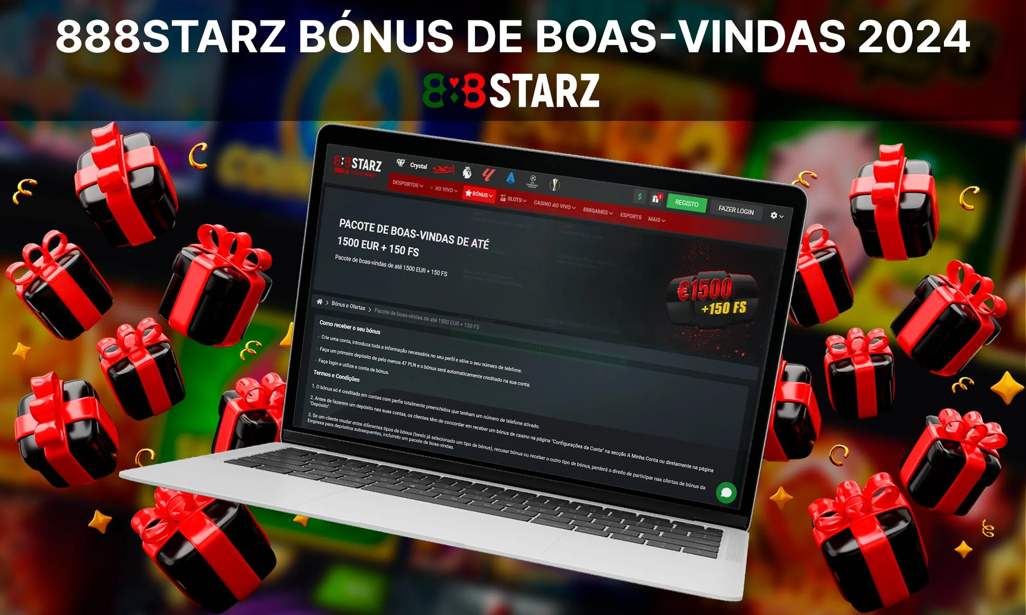 Informações sobre o bónus de boas-vindas no 888Starz Casino