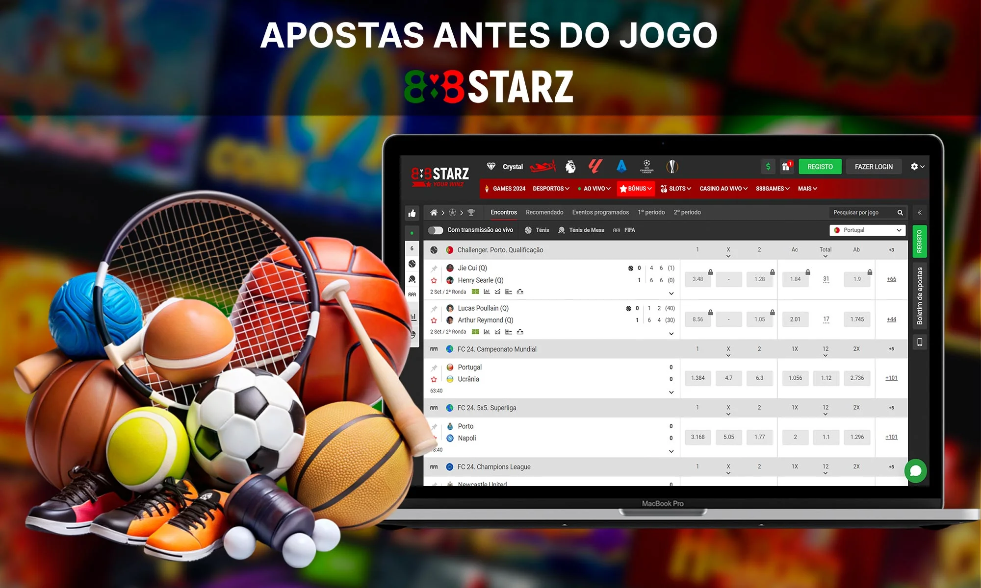 Informações sobre as apostas pré-jogo do 888Starz