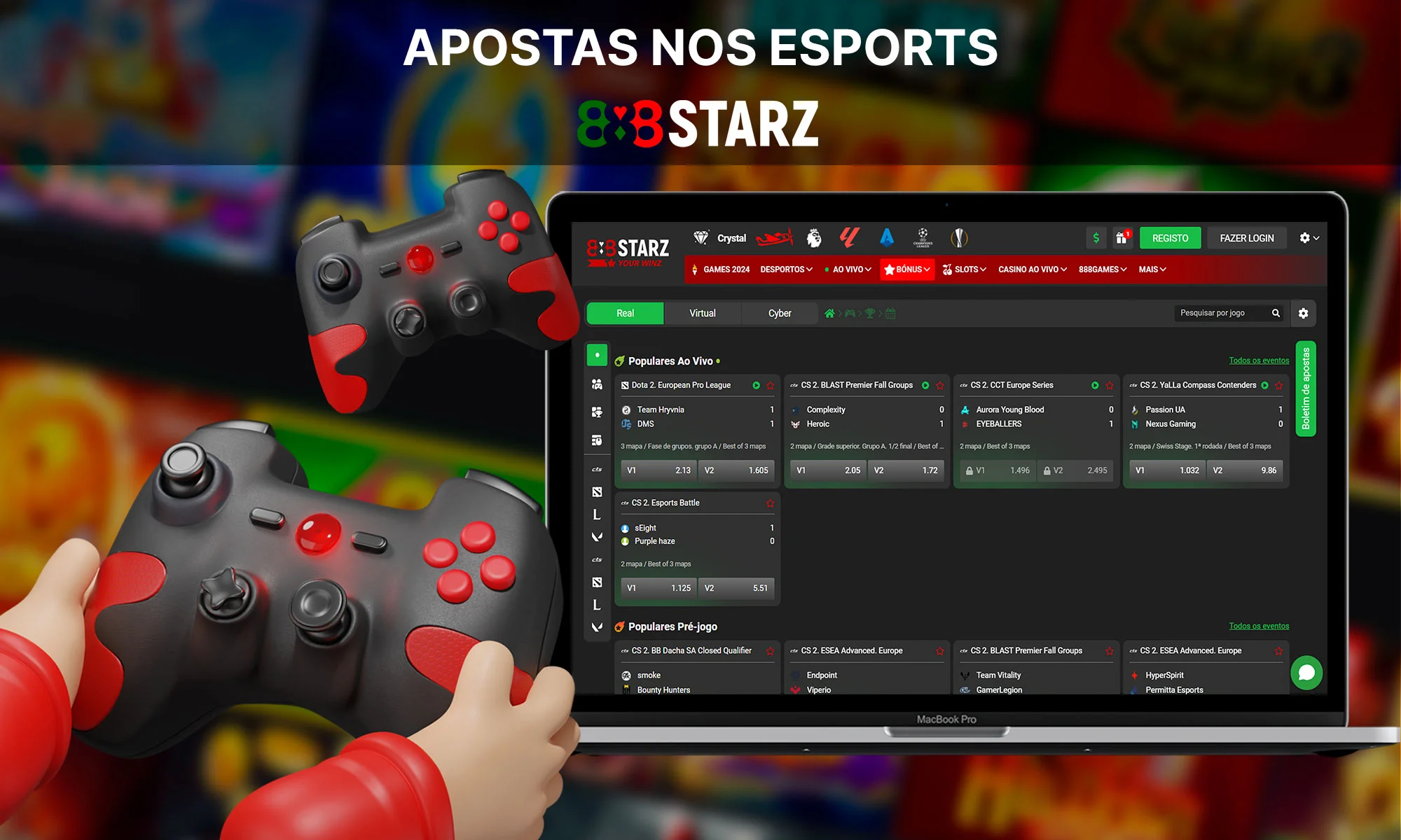 Informações sobre apostas em Esports electrónicos no 888Starz Casino