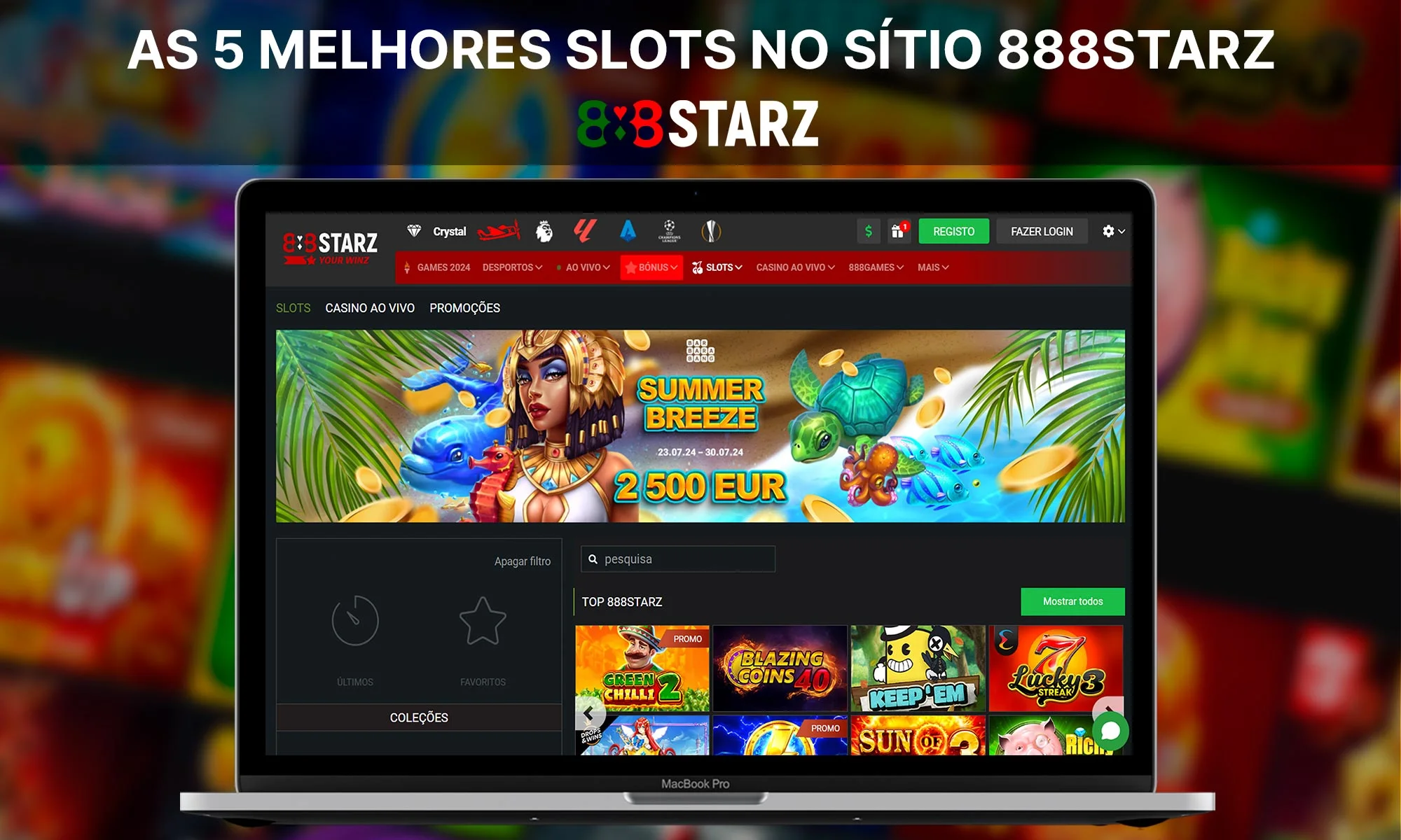 Informações sobre as 5 melhores slots no sítio Web do 888Starz