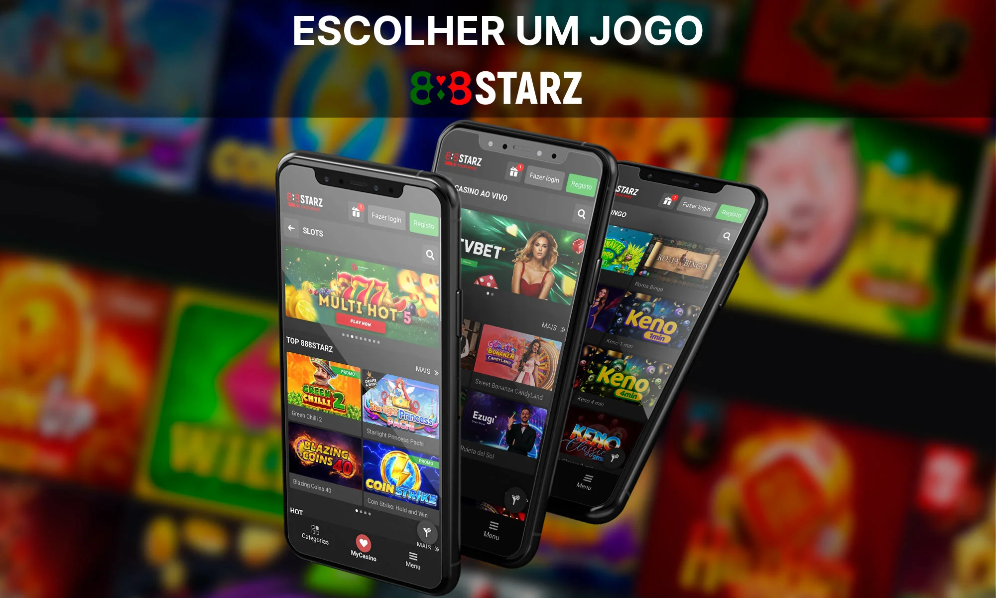 Escolha um jogo no 888Starz Casino