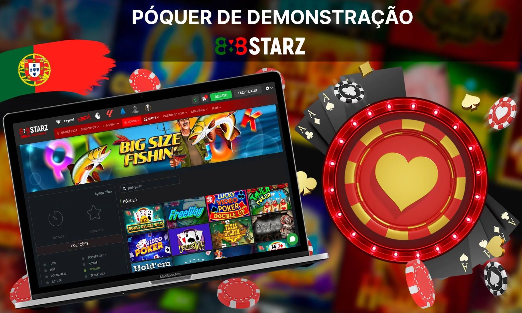 Informações sobre o póquer de demonstração no 888Starz Casino