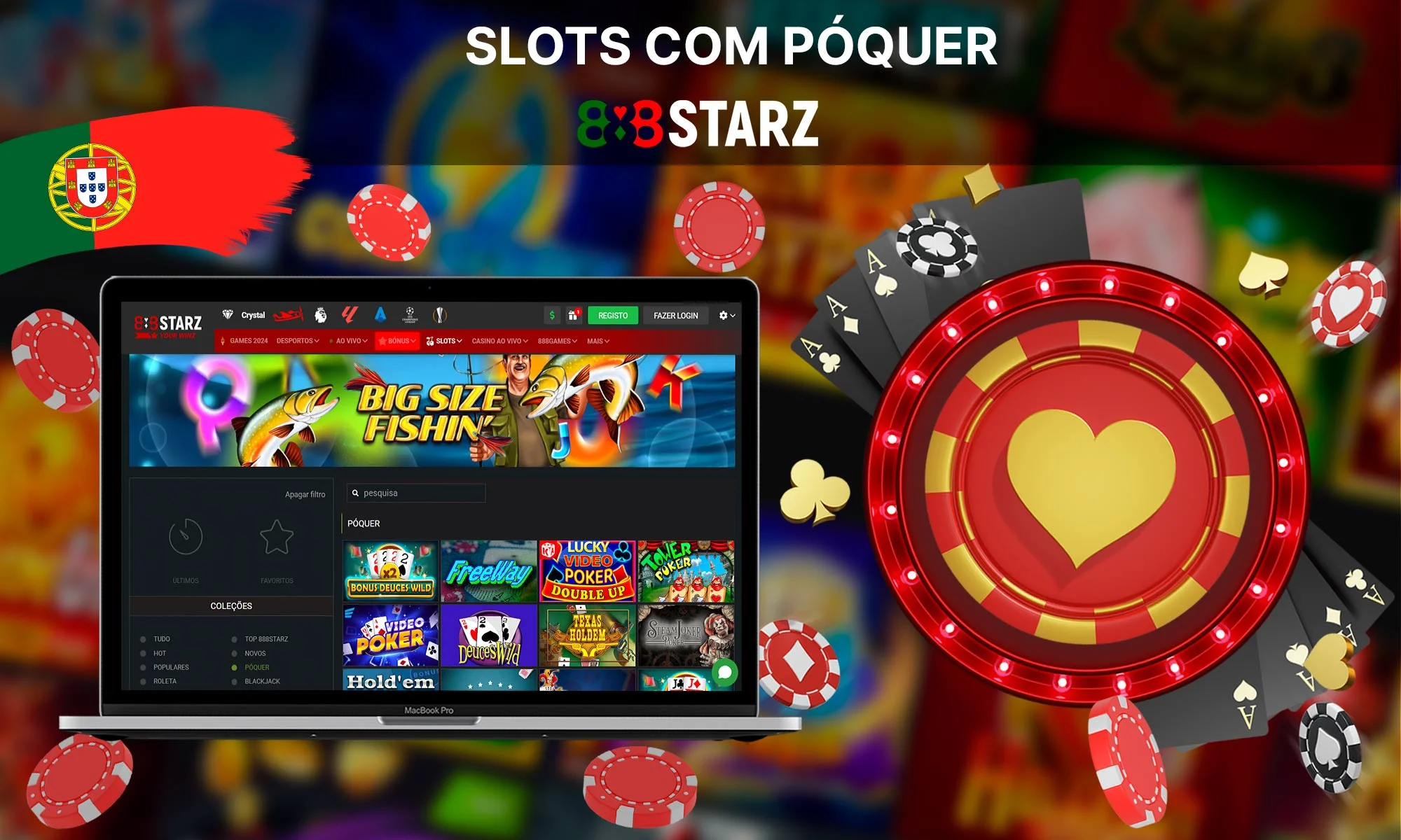 Informações sobre as slots com póquer no 888Starz Casino