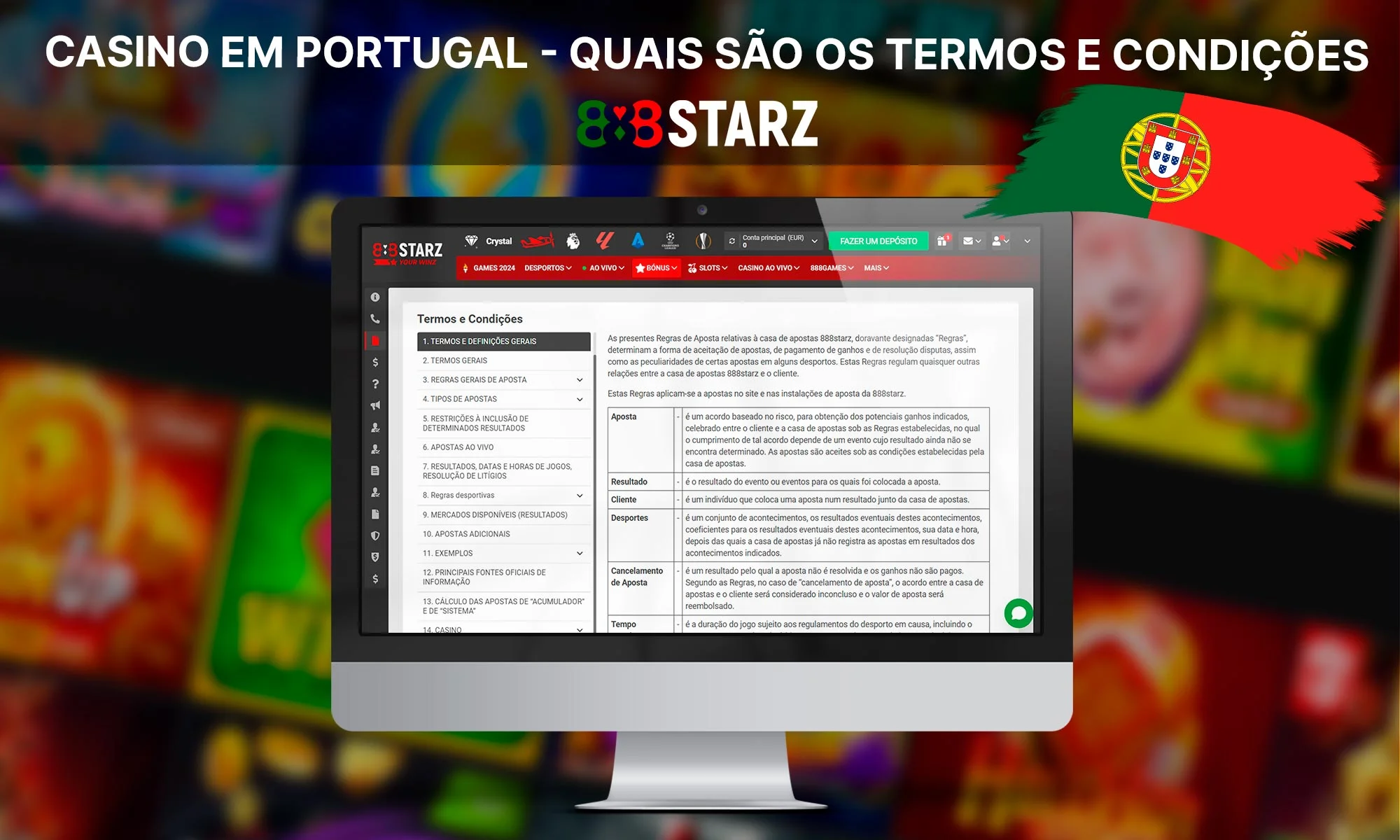 888starz casino em Portugal - quais são os termos e condições?