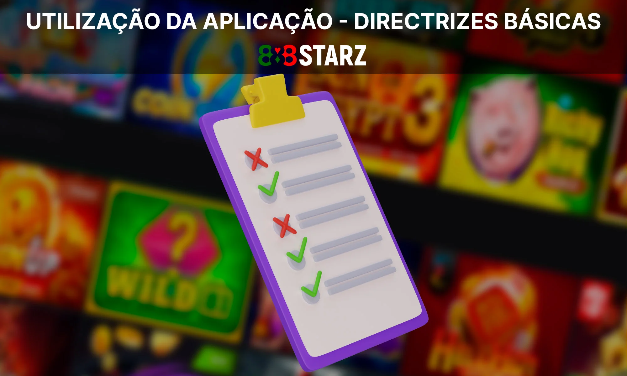 Informações sobre a utilização da aplicação 888Starz